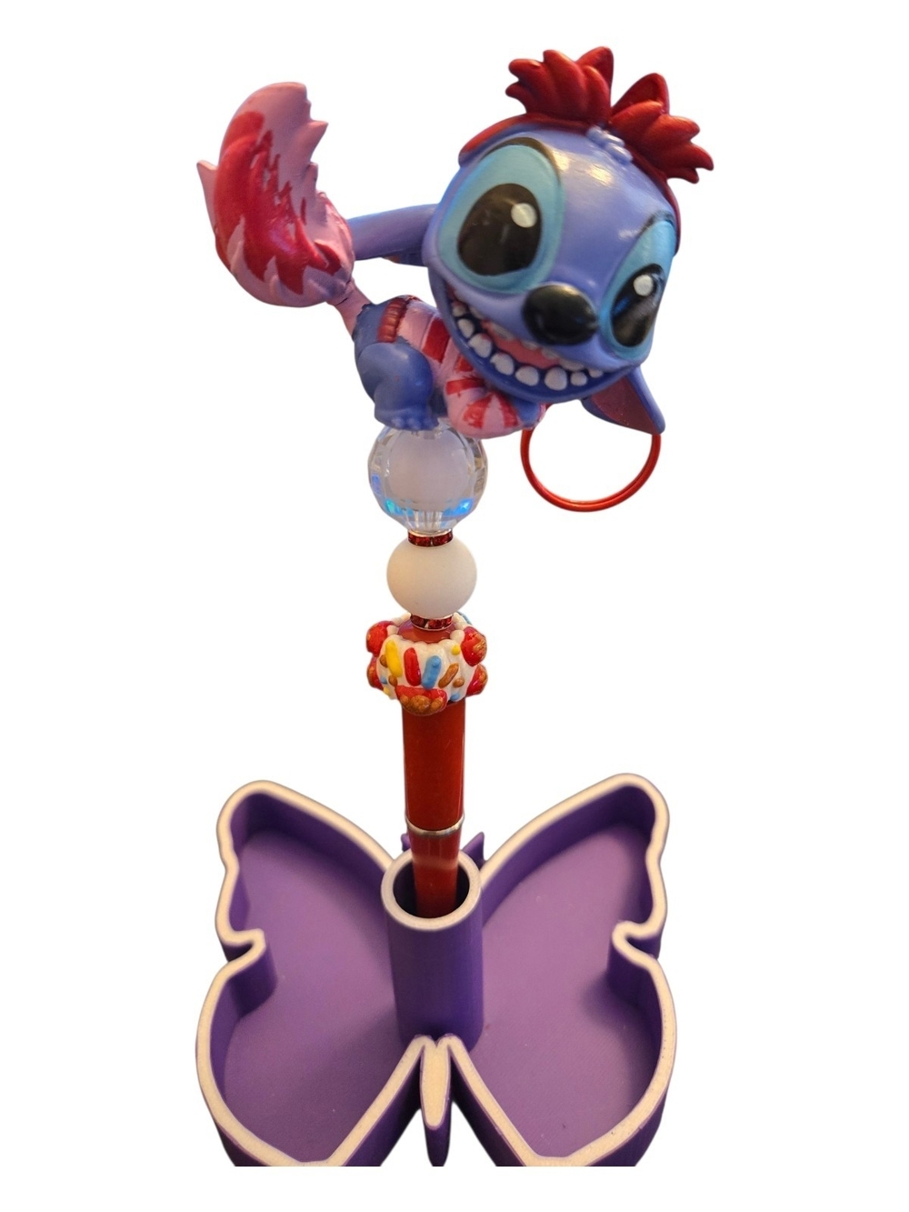 Handmade Stitch Character Rooster Pen